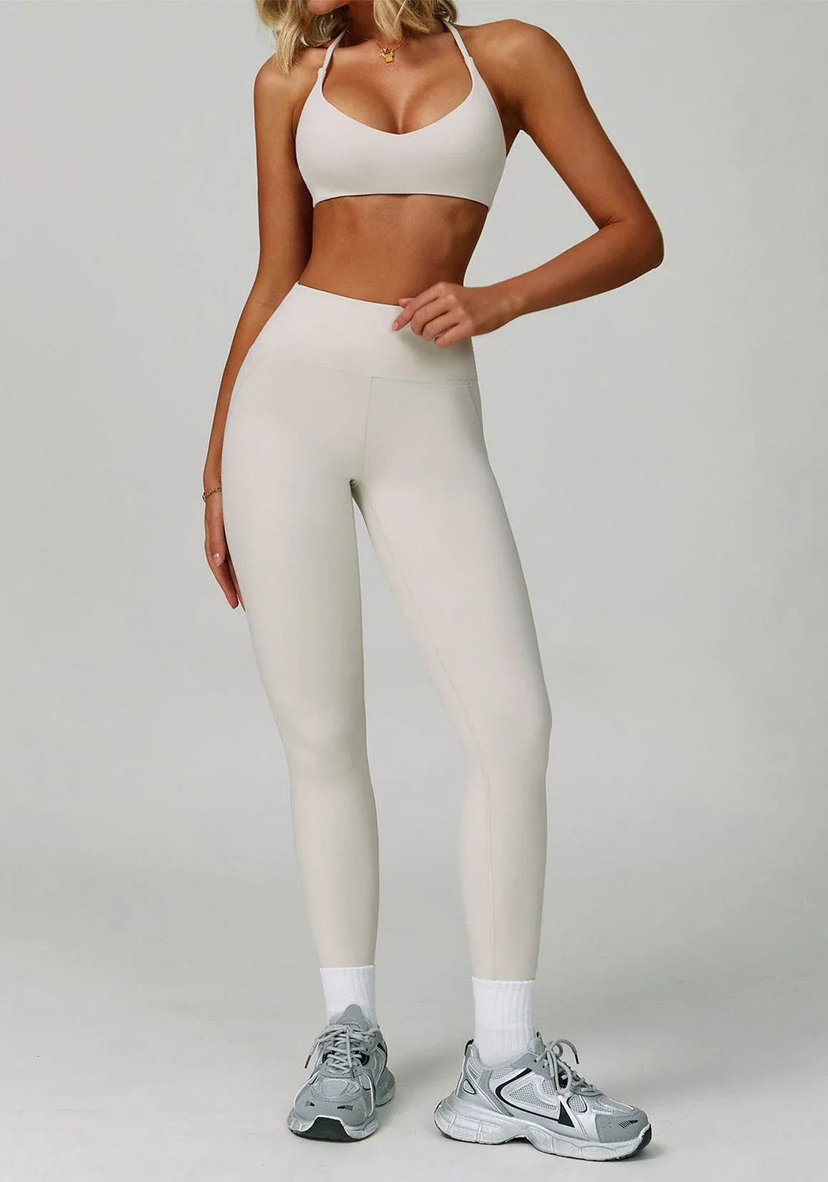 Activewear Set with Cross Back Sports Bra and Legging -