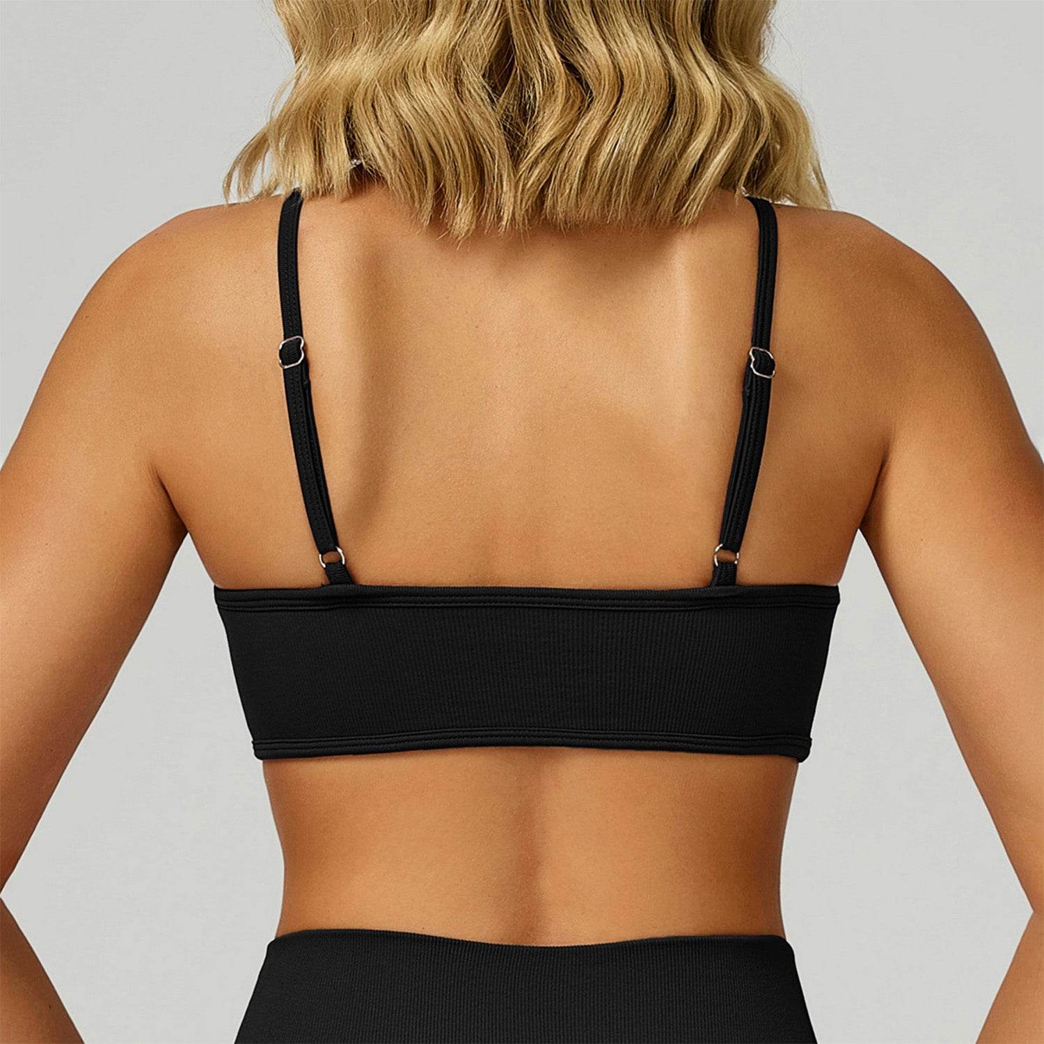 Color Block Sports Bras Workout Strappy Bra