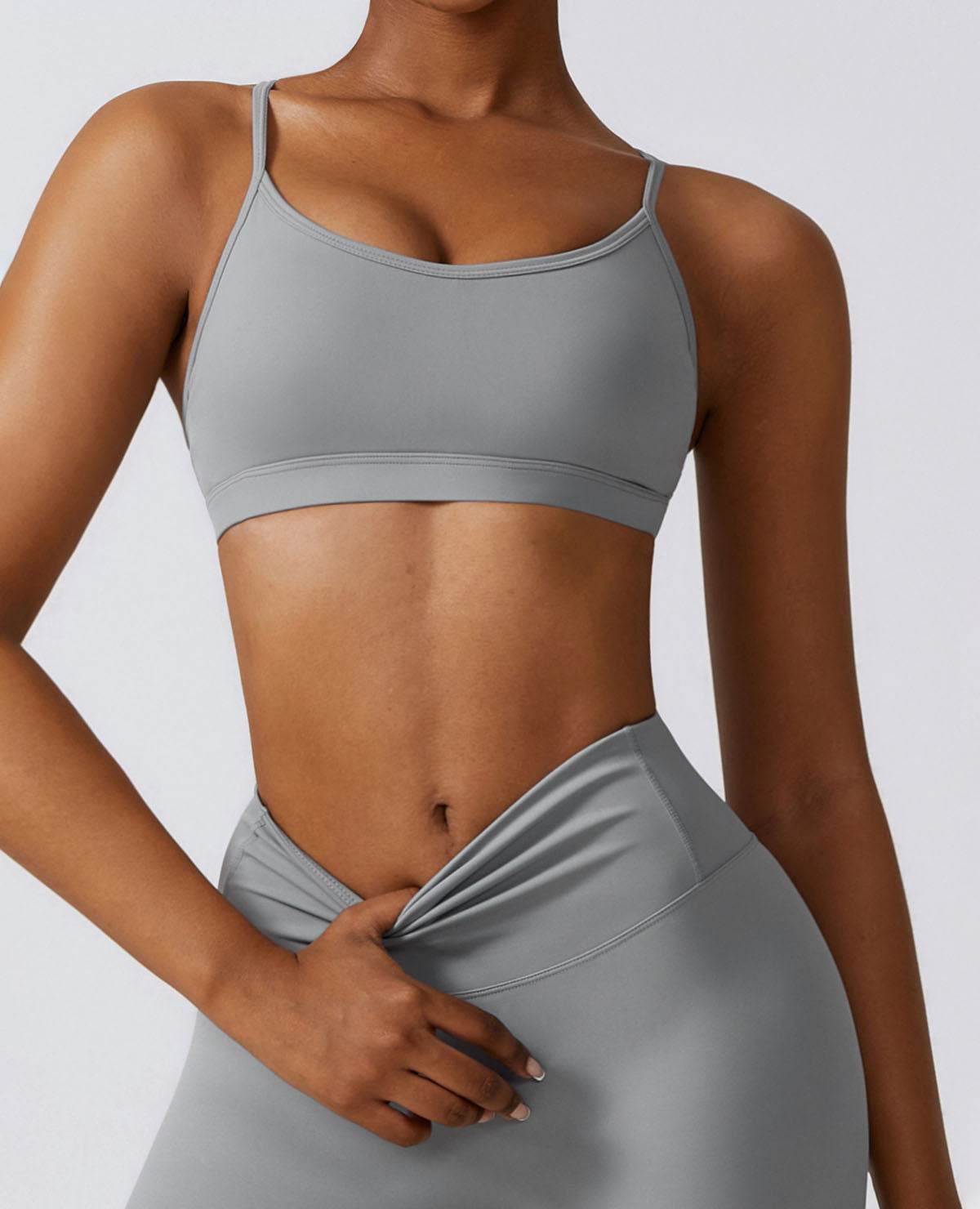 Strappy Criss-Cross Back Sports Bra with Removable Pads