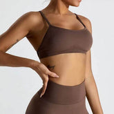 Seamless Sports Bra with Adjustable Straps
