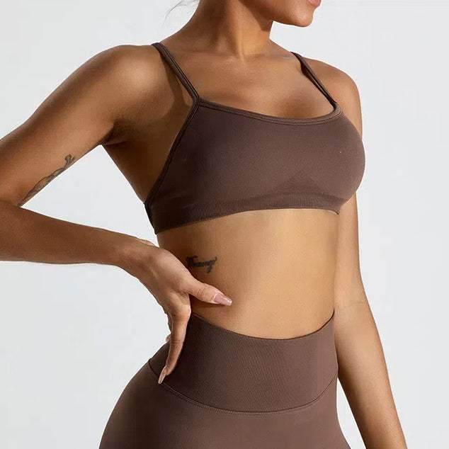 Seamless Sports Bra with Adjustable Straps