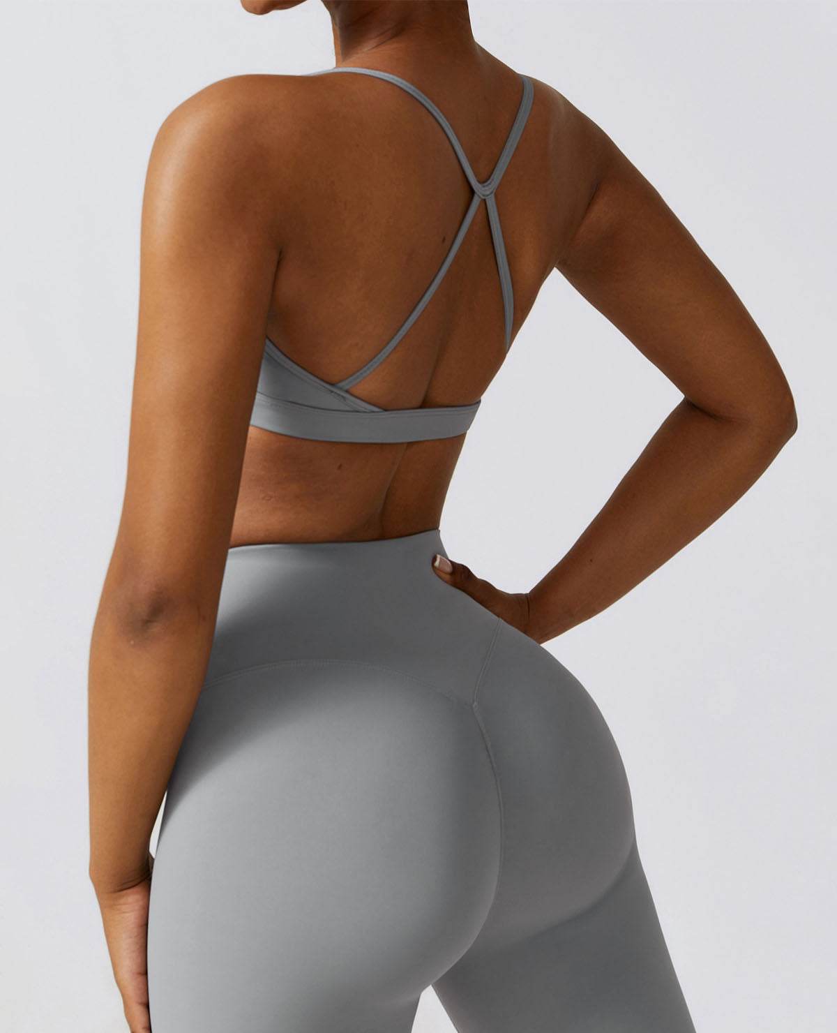 Strappy Criss-Cross Back Sports Bra with Removable Pads