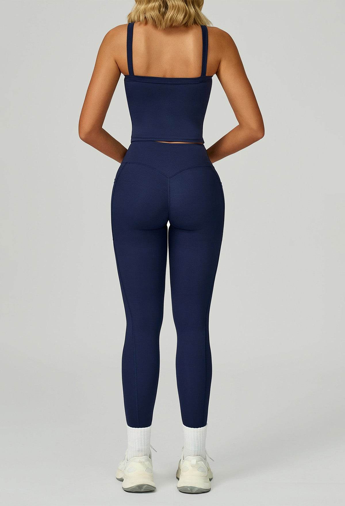 Activewear Set with Wide Strap Tank Top and Legging