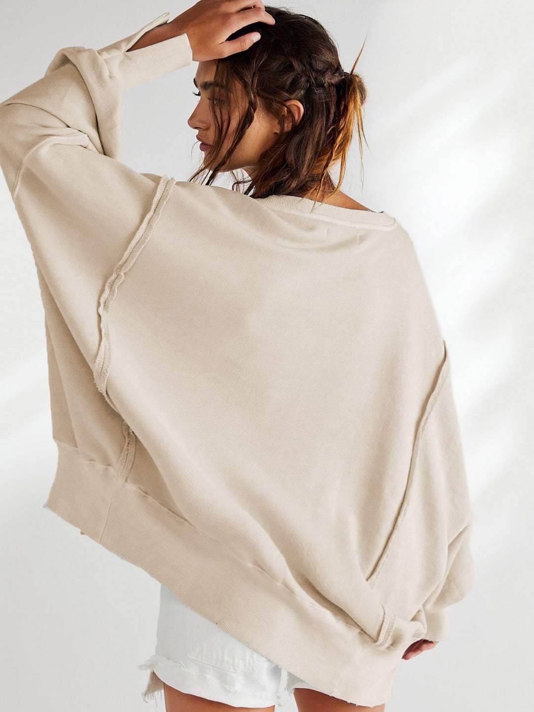 Oversized Long Sleeve Casual Sweatshirt