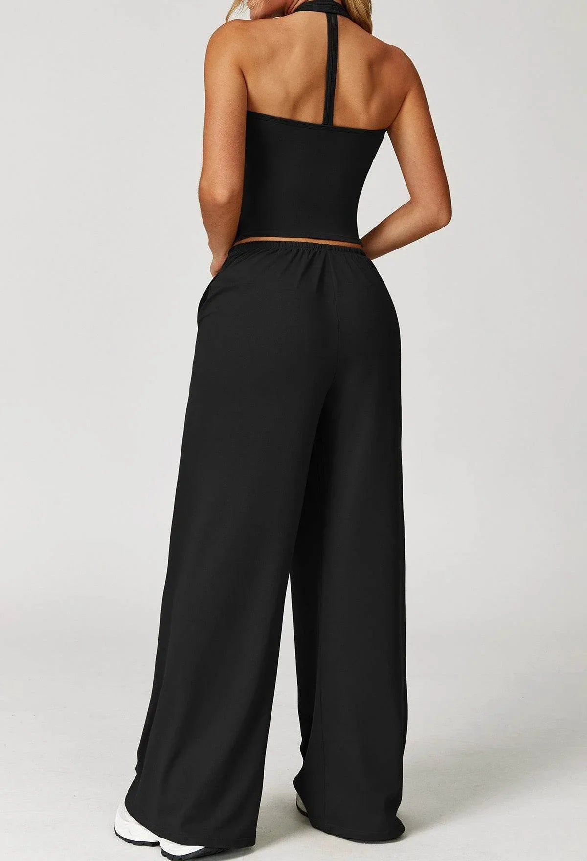 Activewear Wear with Tank Top and Wide Leg Lounge Pants -