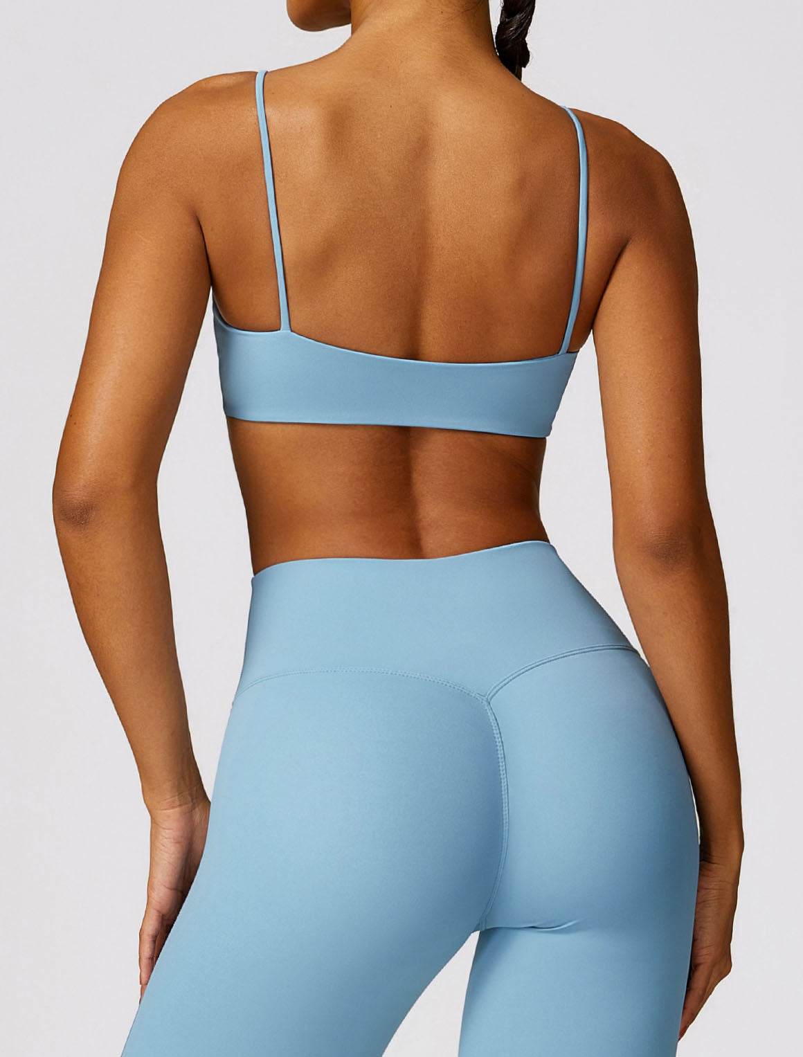 Thin Strap Square Collar Yoga Bra