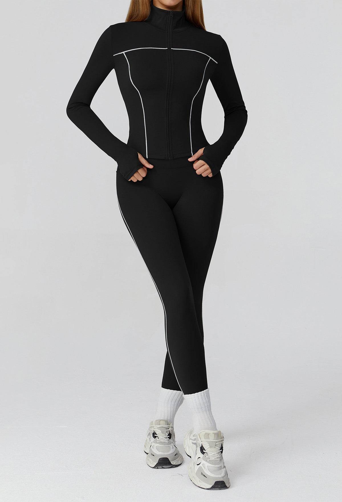 Athletic Wear with Cropped Jacket and Legging