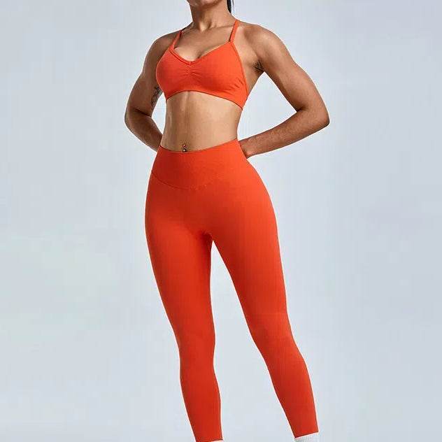 Cross Back Sports Bra with Adjustable Strap