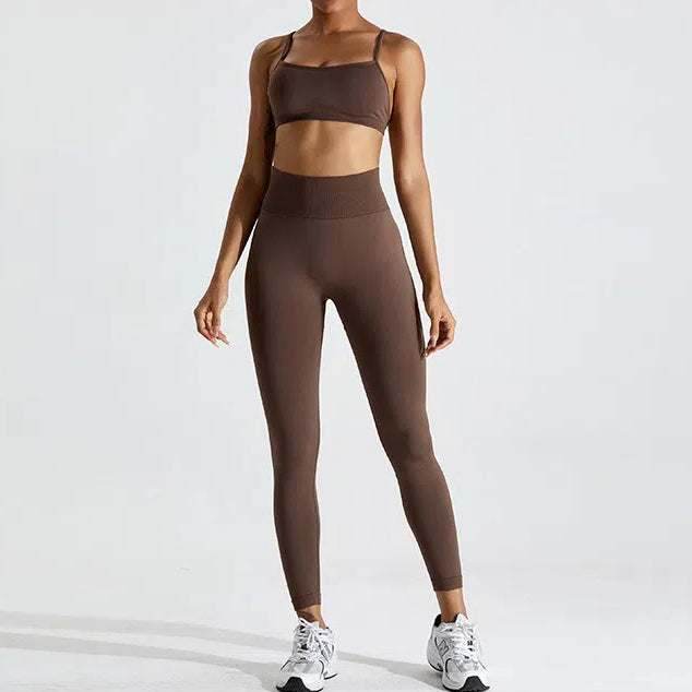 Seamless Sports Bra with Adjustable Straps