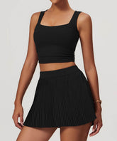 Low Square Neck Cropped Yoga Tank Top