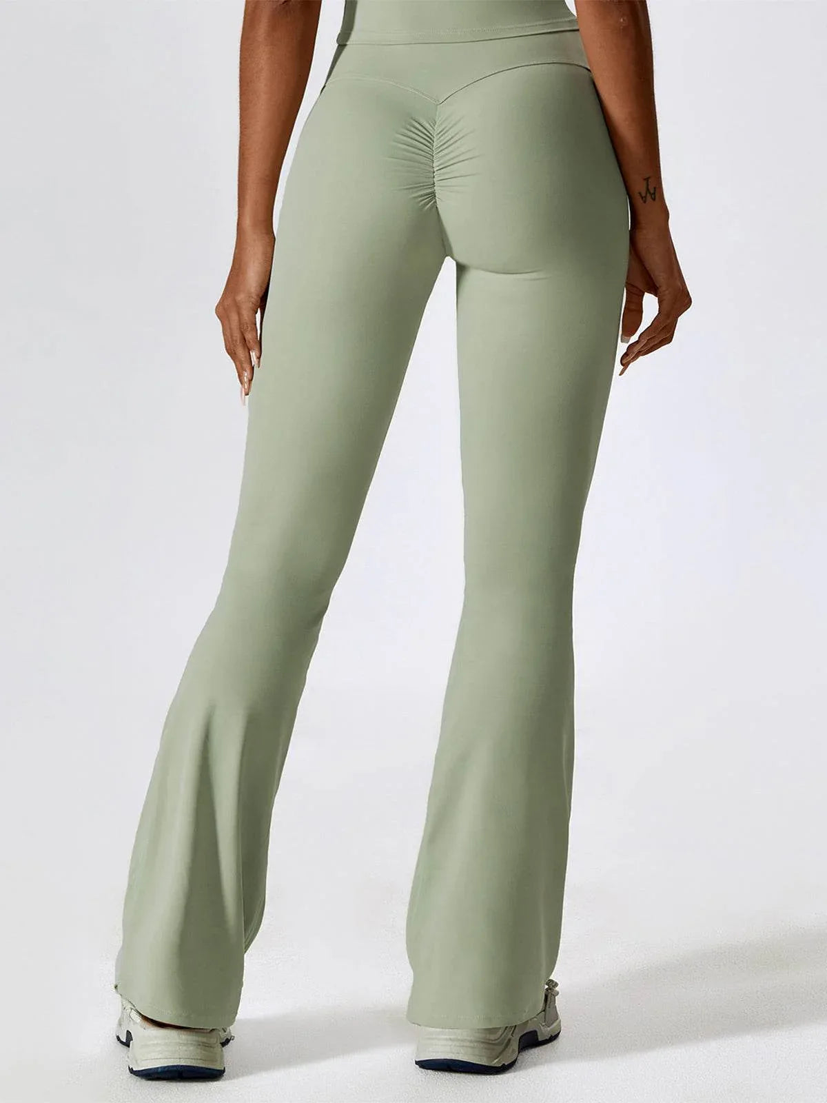 No Front Seam High Waisted Flare Bootcut Yoga Pants -