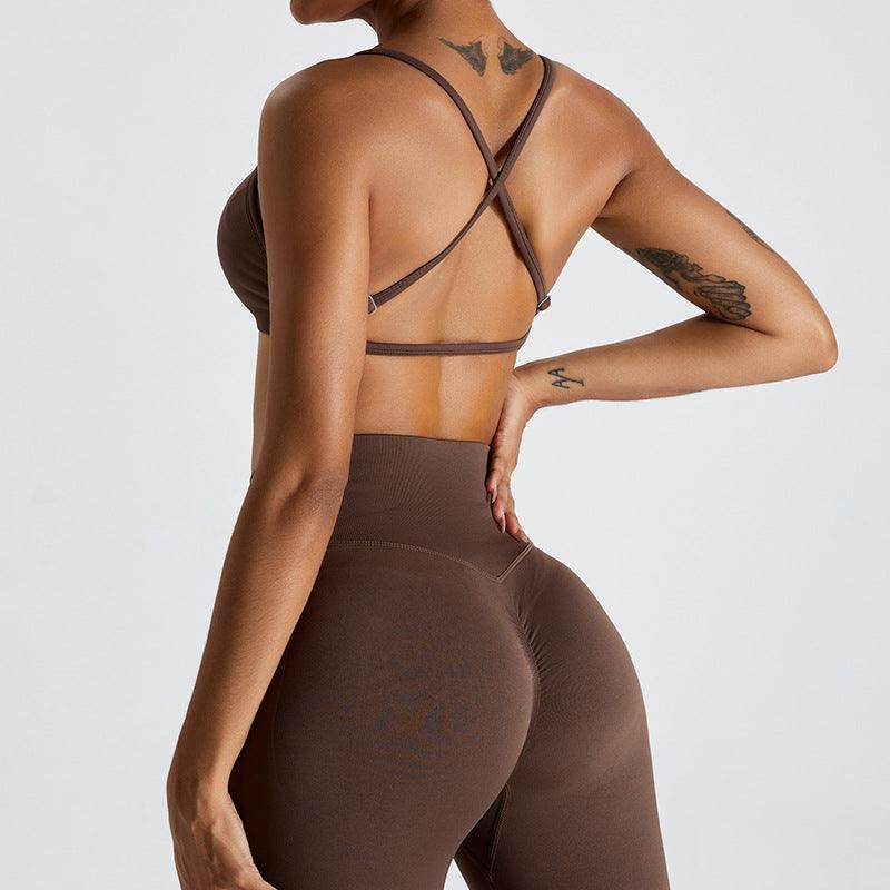 Seamless Sports Bra with Adjustable Straps