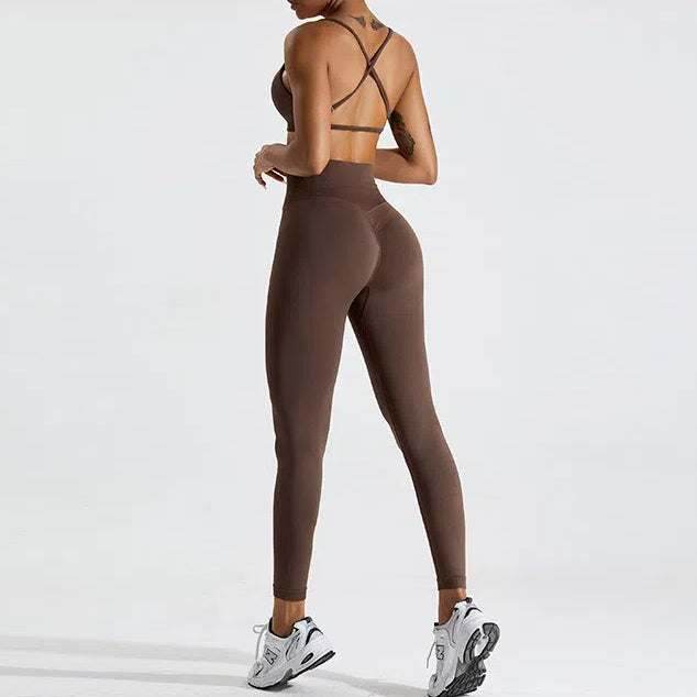 Seamless Sports Bra with Adjustable Straps