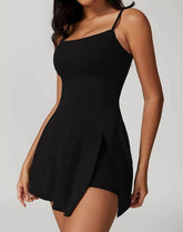 Square Neck Tennis Dress with Short