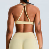 Cross Back Sports Bra with Adjustable Strap
