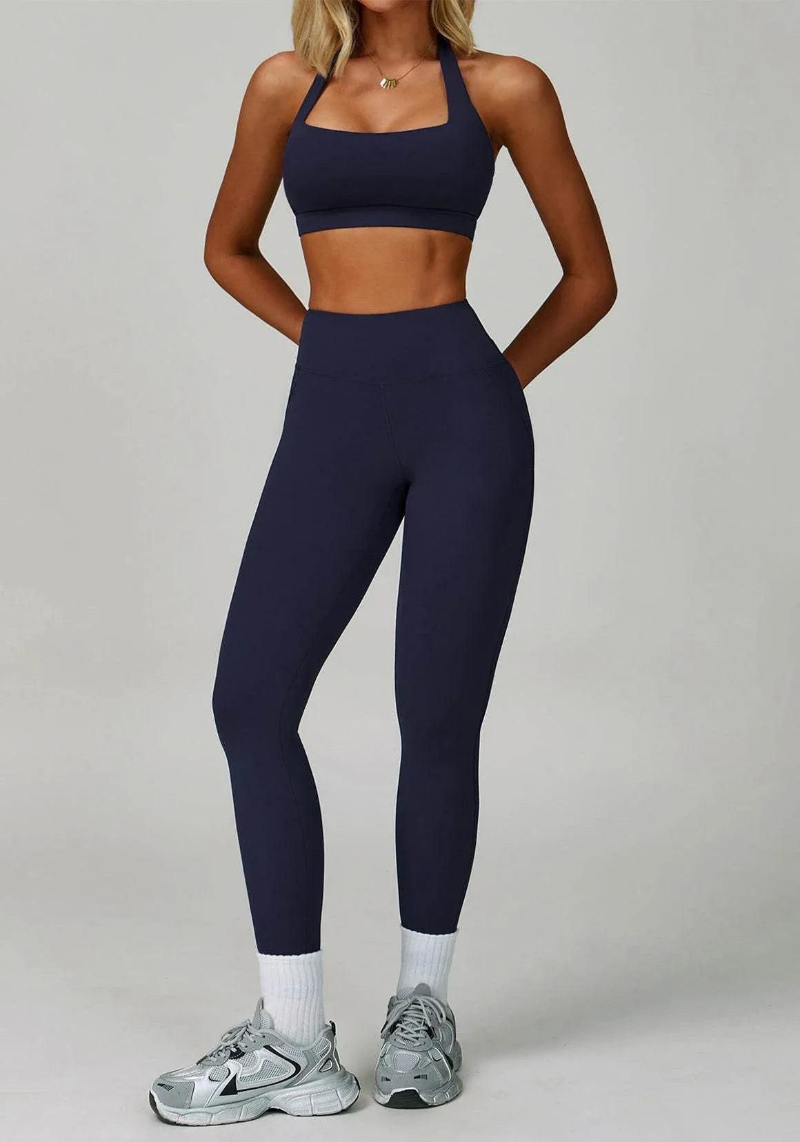 Activewear Set with Halter Sports Bra and Legging -