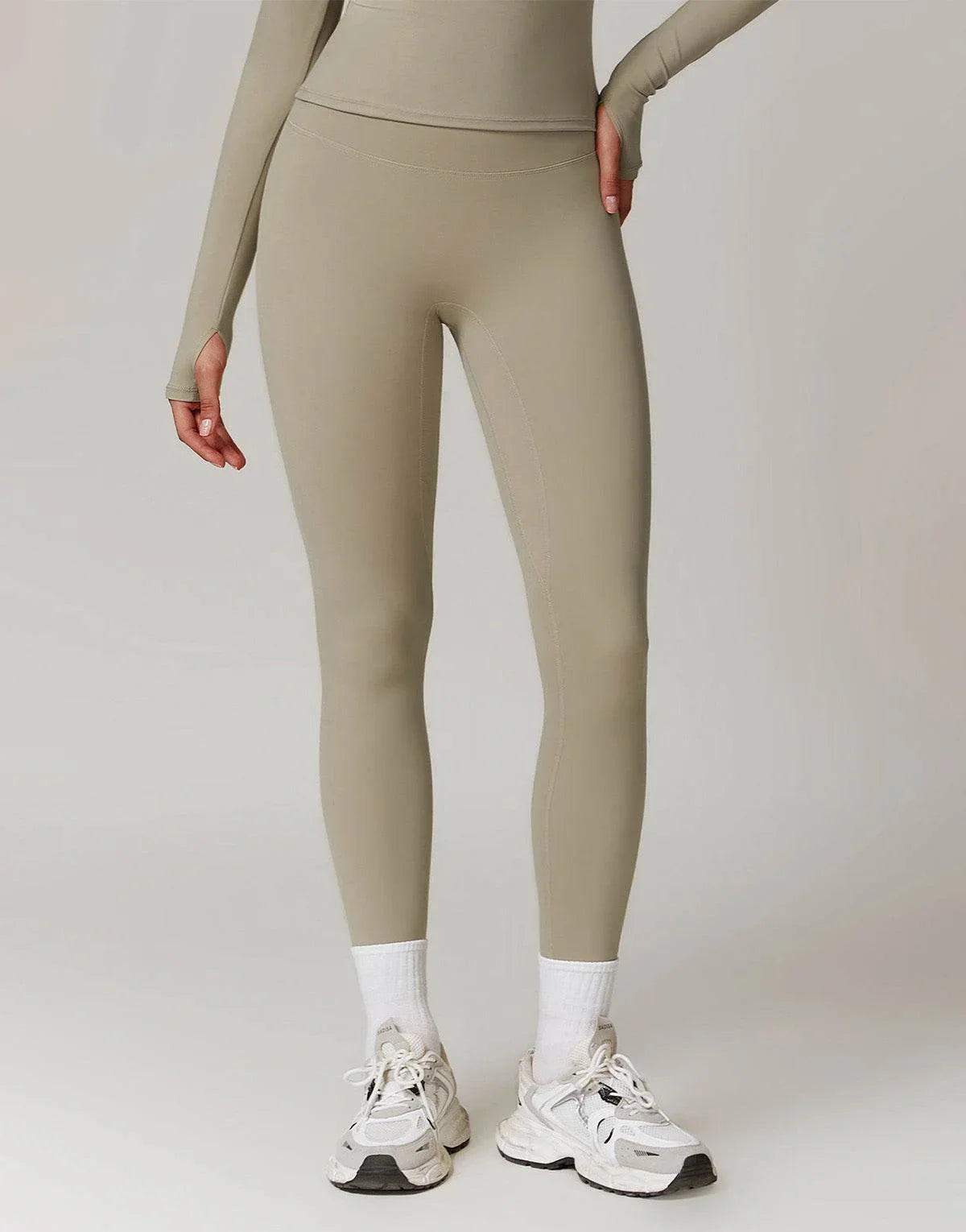 No Front Seam High Waist Sports Leggings -