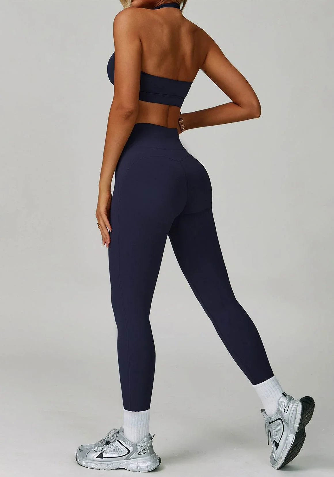 Activewear Set with Halter Sports Bra and Legging -