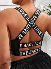 Plus Size X-Back Crop Sport Bras