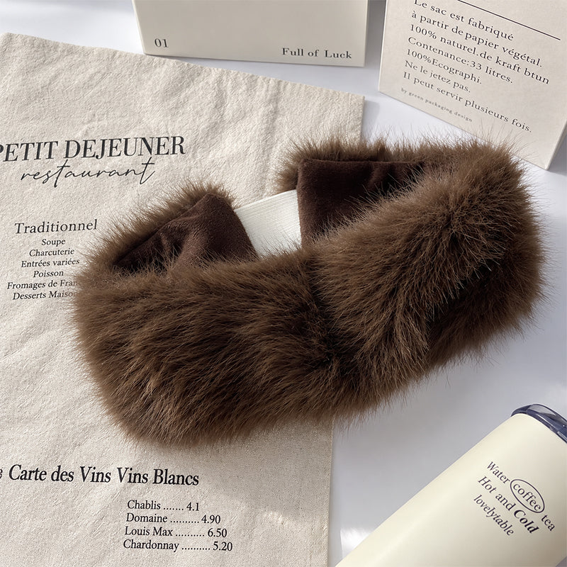 Faux Fur Elastic Ear Warmer Head Band