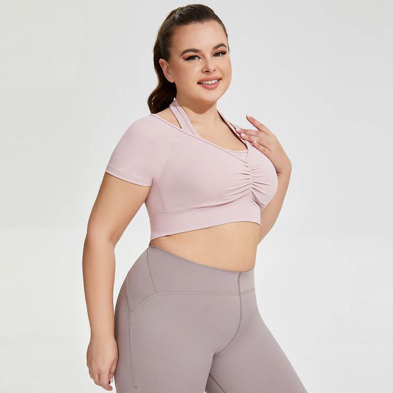 Plus Size Yoga Short Sleeve Top