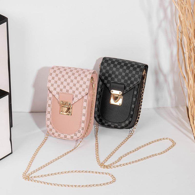Geometric Pattern Crossbody Phone Bag