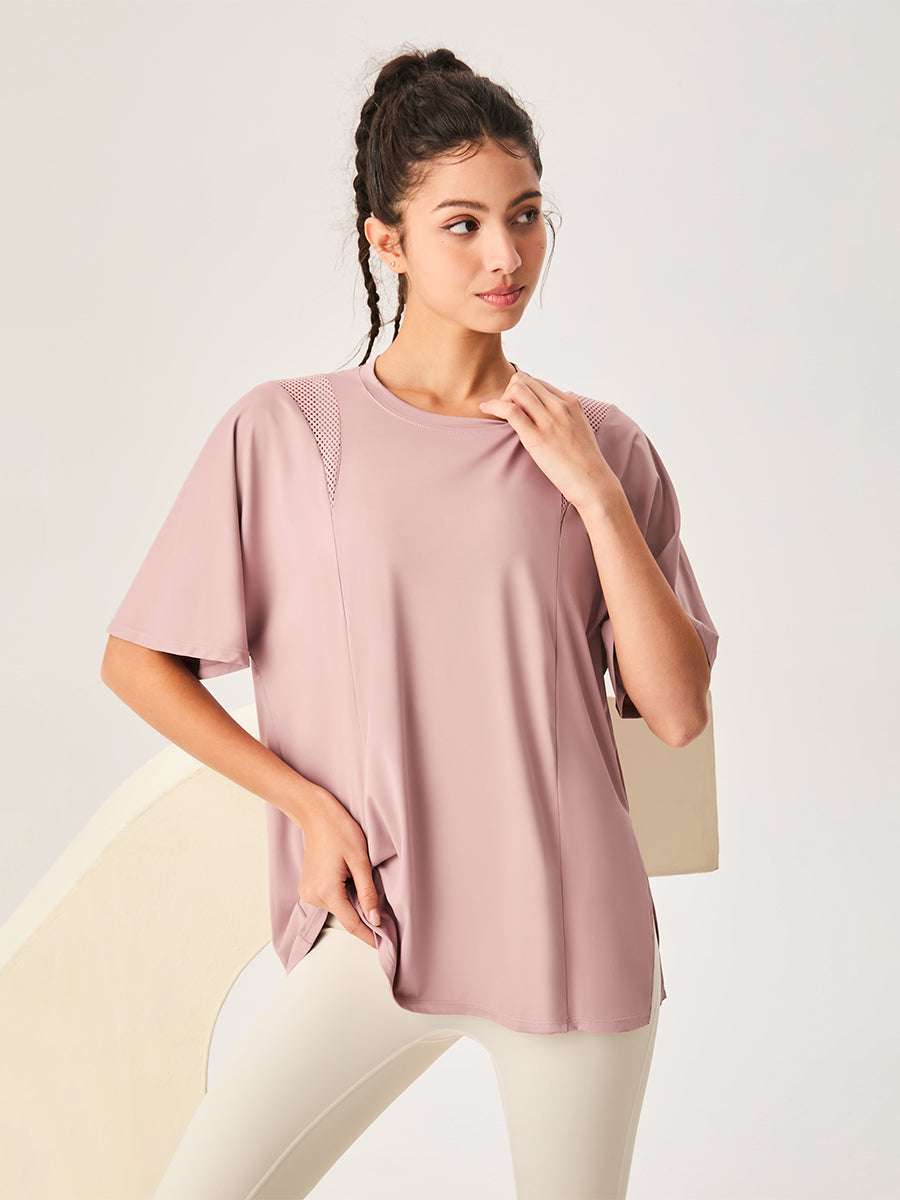 Mesh Short Sleeved Sports Loose T-Shirt