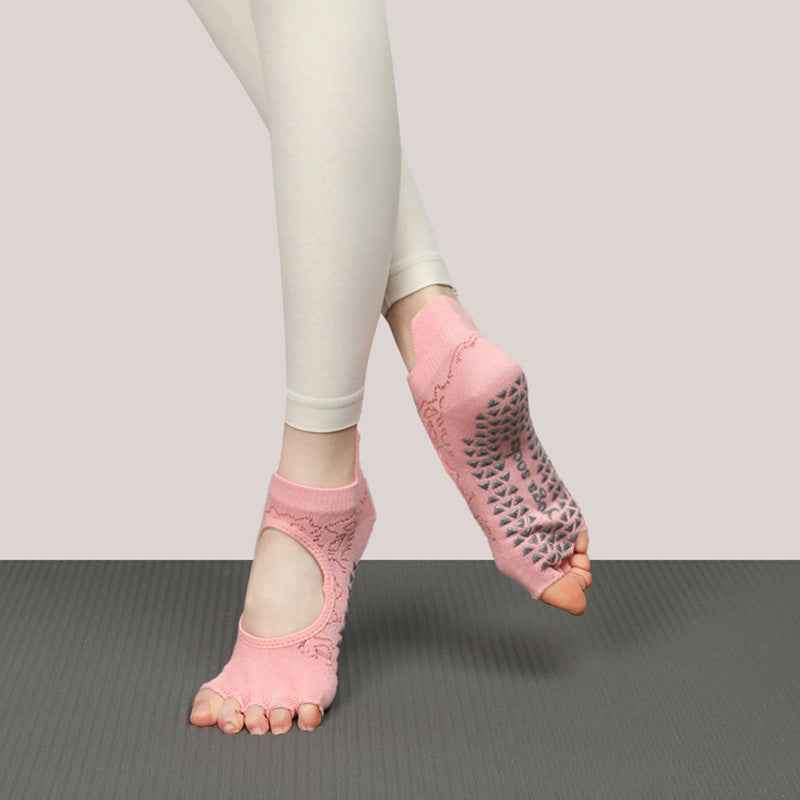 Grip Short Athletic Socks Non-Slip Five-Toe Yoga Socks