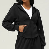 Long Sleeve Sports Coat With Hoodie