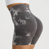 Tie Dye Print High Waist Yoga Short