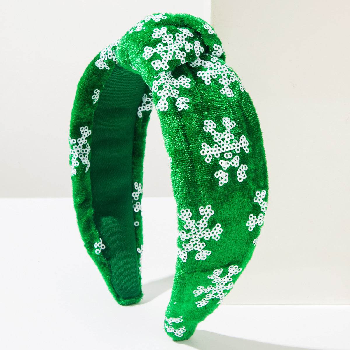 Christmas Wide Headband Snowflake Knotted Hair Accessories
