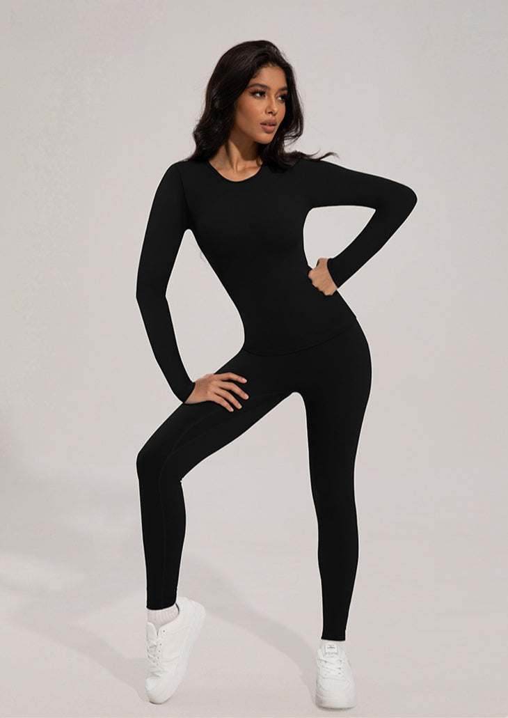 Solid Color Yoga Sports Set