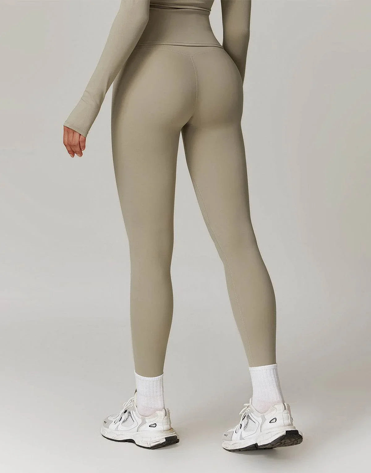 No Front Seam High Waist Sports Leggings -