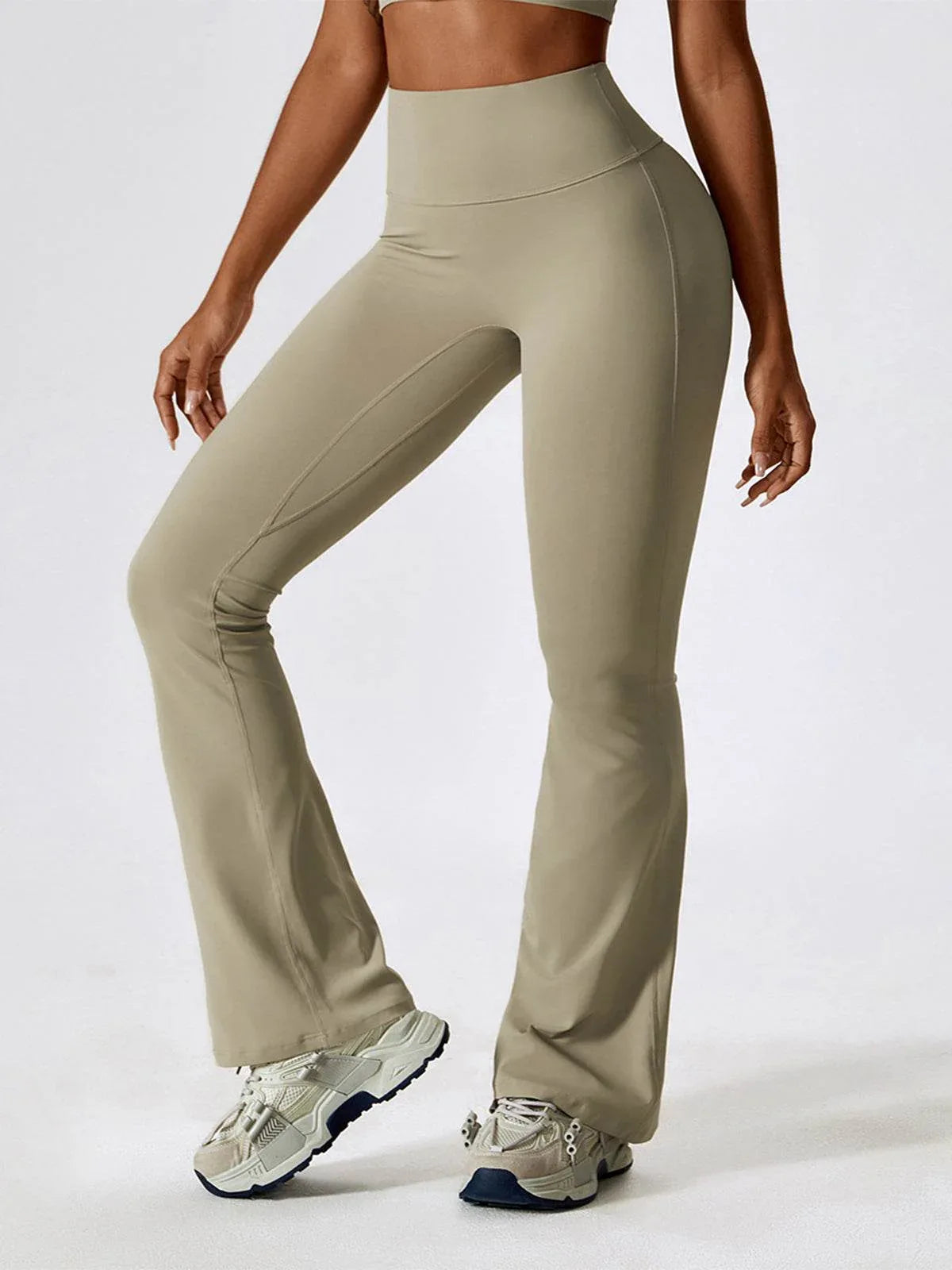 No Front Seam High Waisted Flare Bootcut Yoga Pants -
