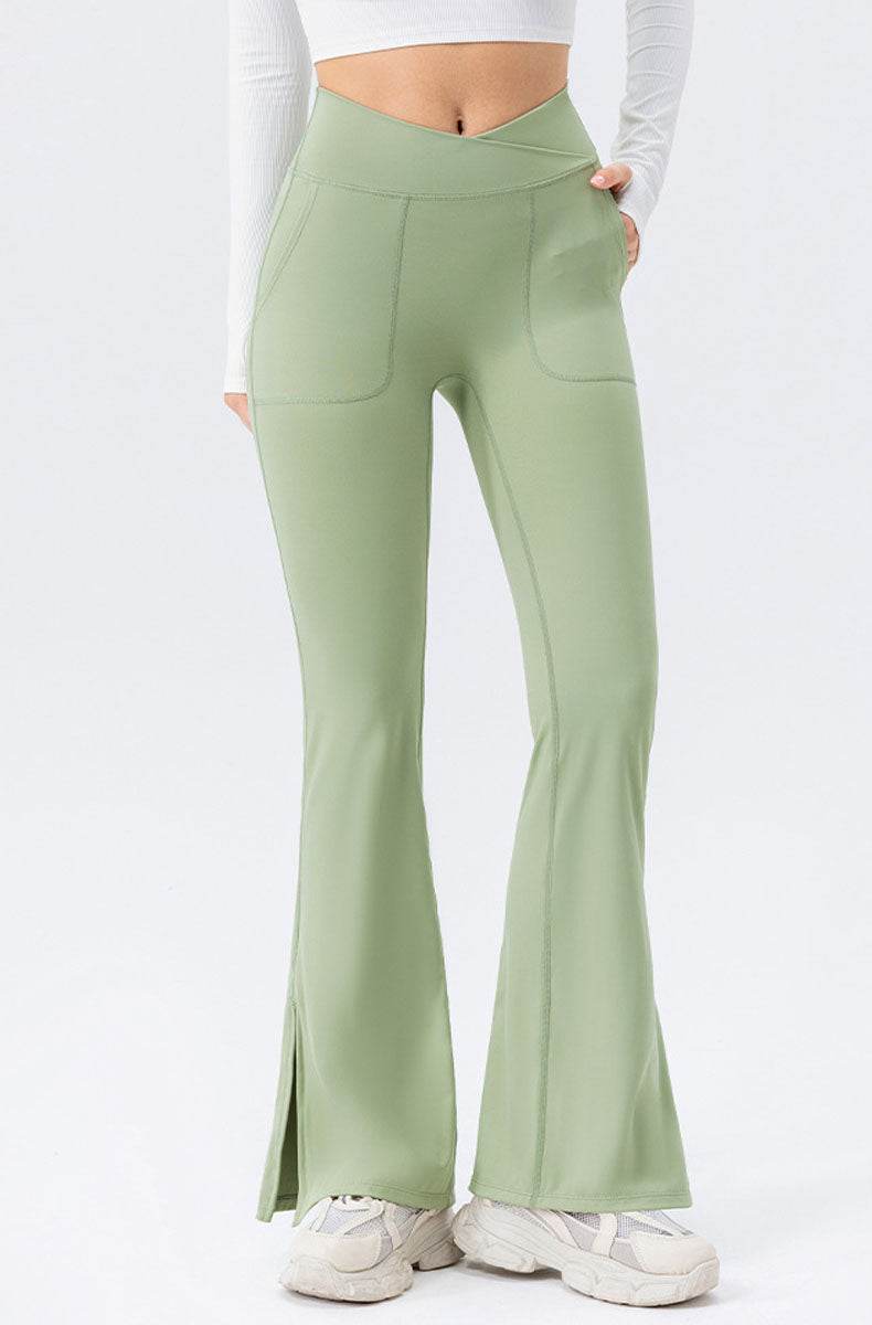 High Waisted Bootcut Flare Yoga Pants with Pockets