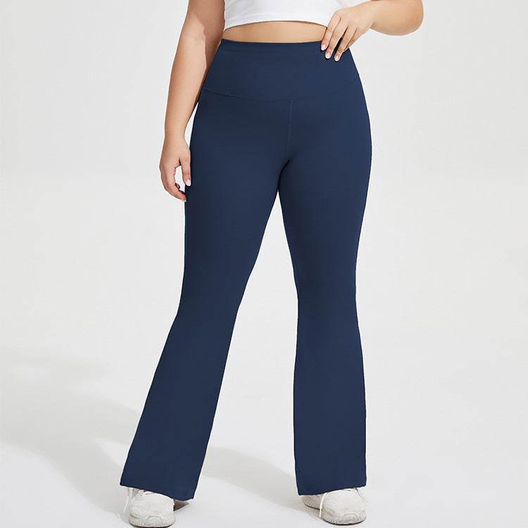 Plus Size High Waist Flared Yoga Pants