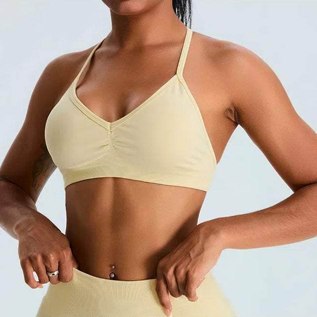 Cross Back Sports Bra with Adjustable Strap