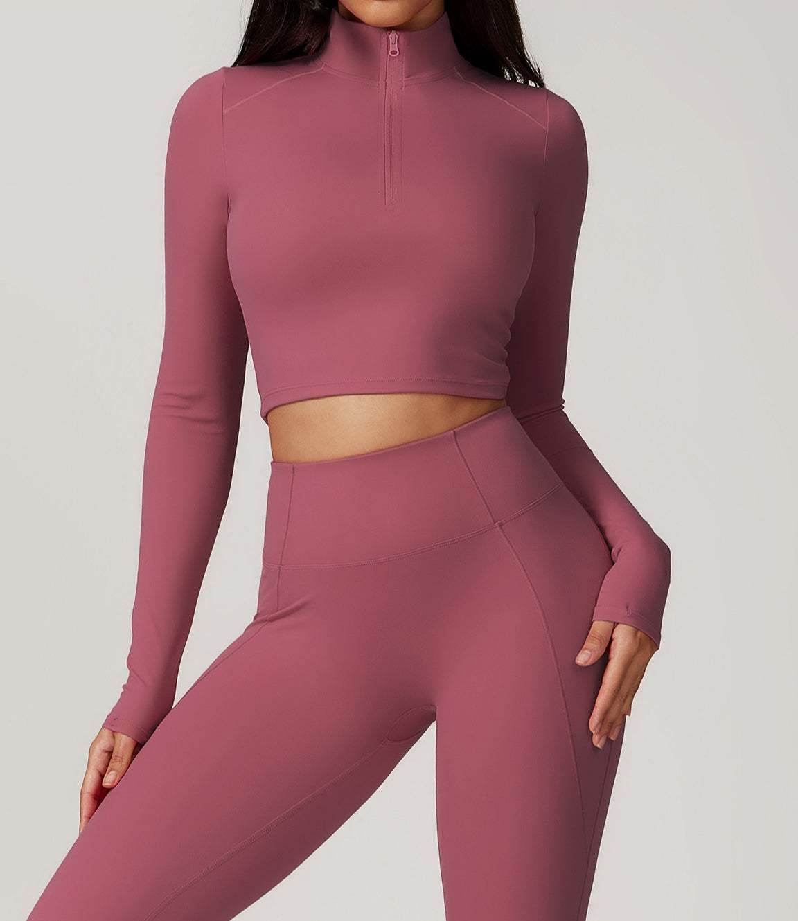 Zipper Yoga Long Sleeve T-Shirt