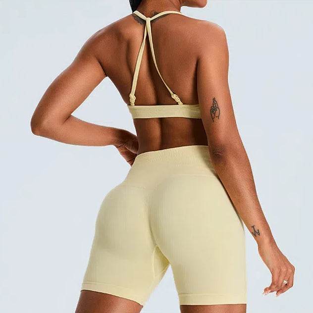 Cross Back Sports Bra with Adjustable Strap