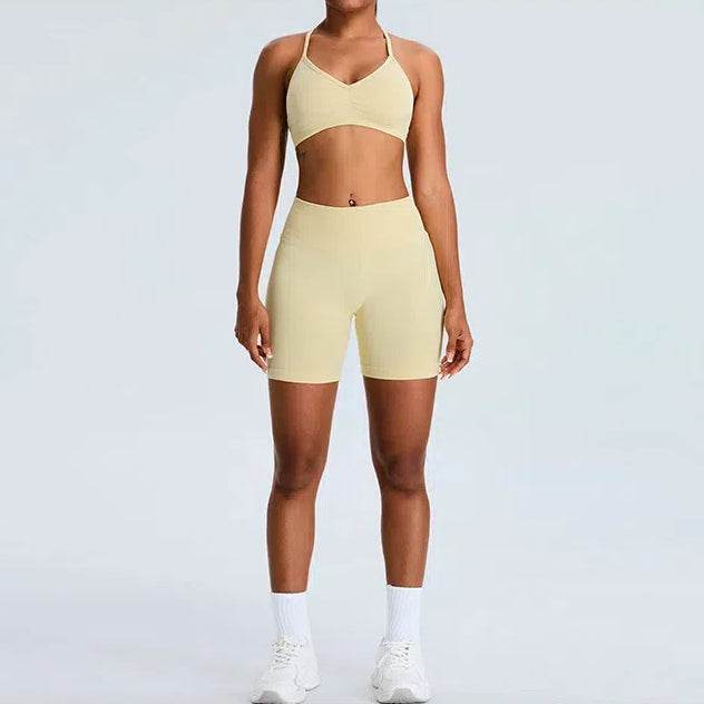 Cross Back Sports Bra with Adjustable Strap