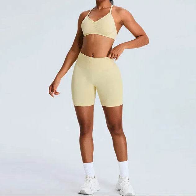Cross Back Sports Bra with Adjustable Strap