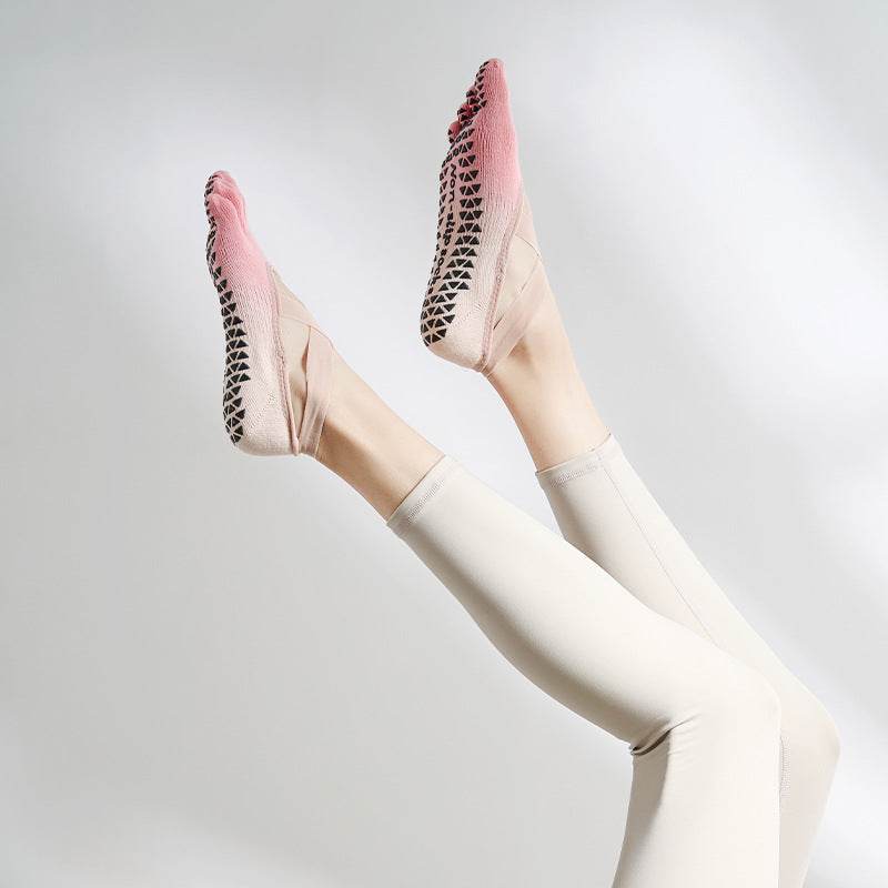 Tie-dye Lace Five Finger Non-Slip Yoga Socks