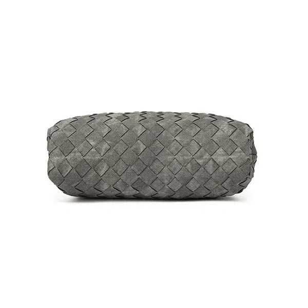 Small Denim Woven Clutches Bag with String