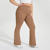 Plus Size High Waist Flared Yoga Pants