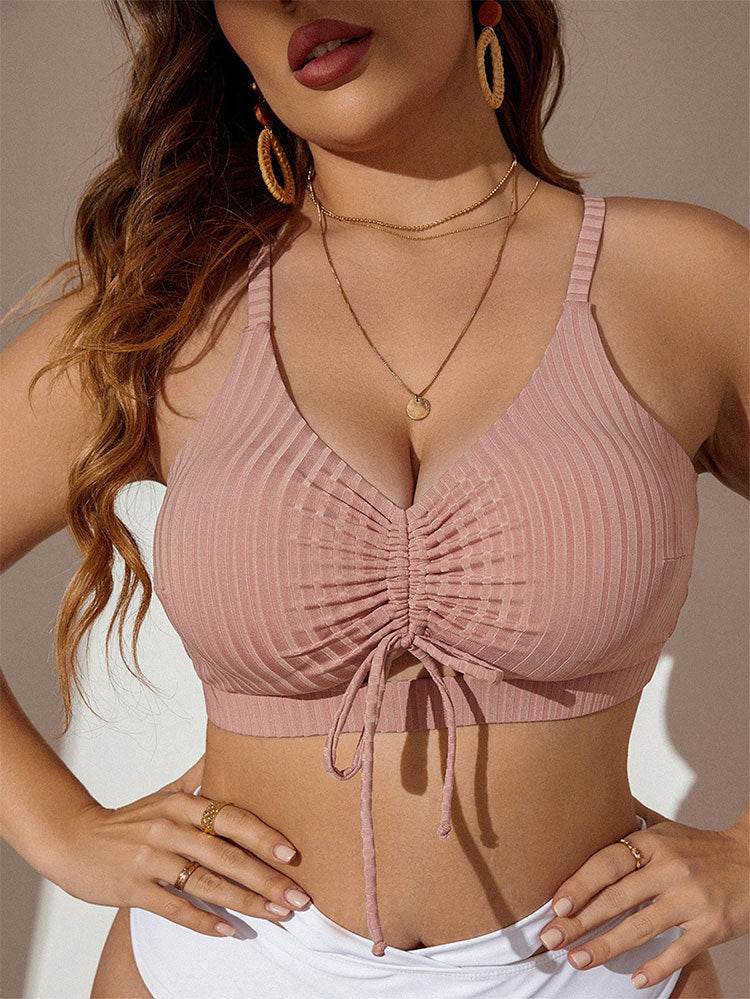 Plus Size V Neck Bikini Tops