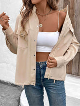 Casual Long Sleeve Shacket with Pockets