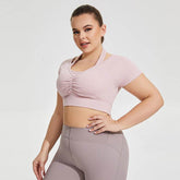 Plus Size Yoga Short Sleeve Top