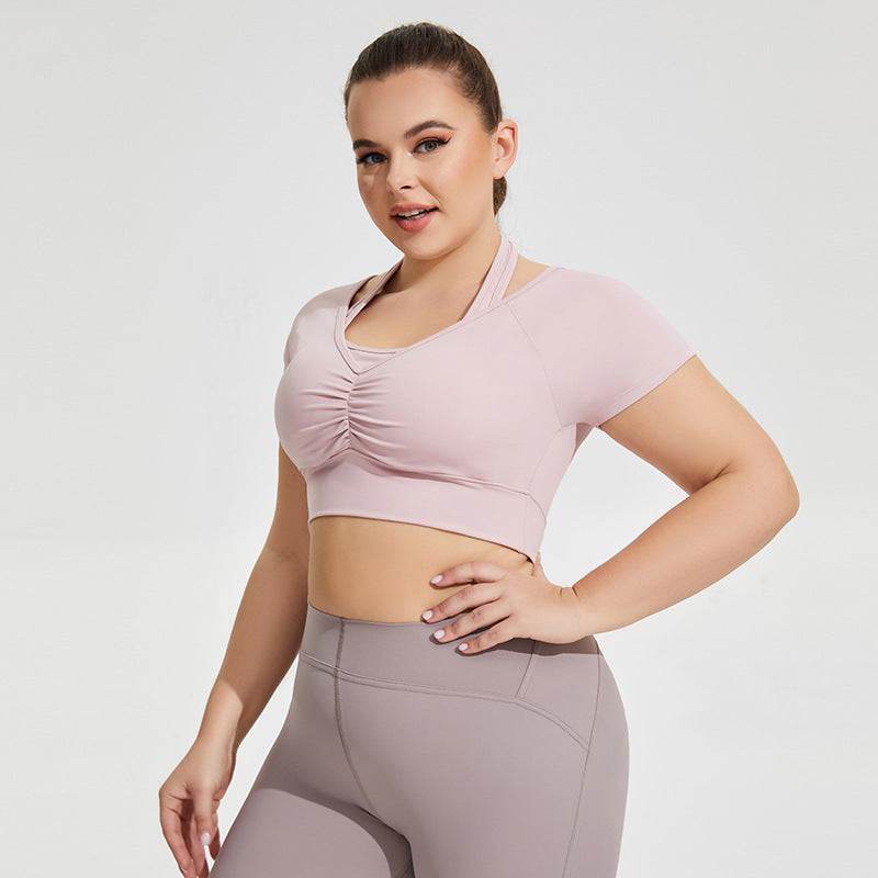 Plus Size Yoga Short Sleeve Top