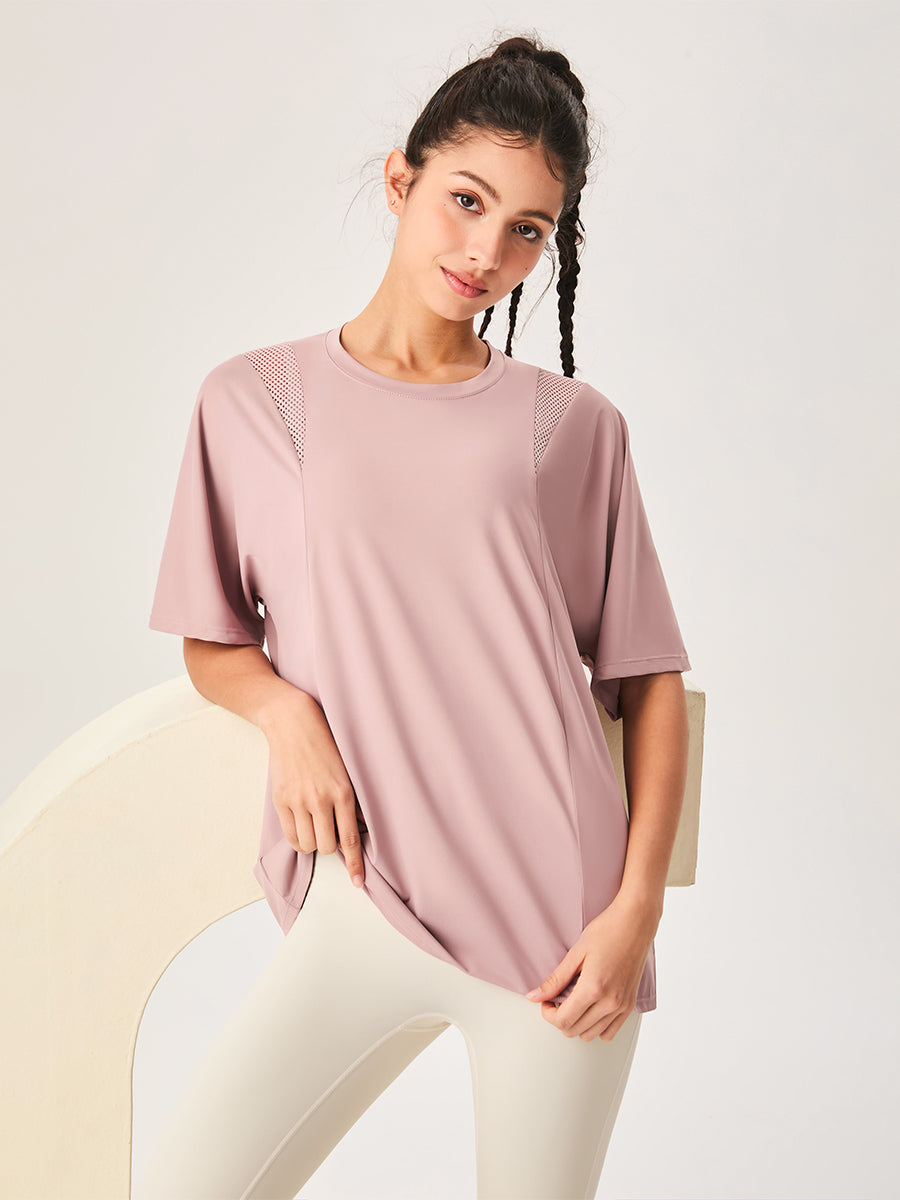 Mesh Short Sleeved Sports Loose T-Shirt