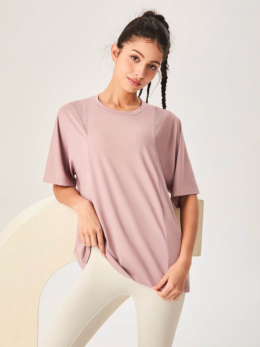 Mesh Short Sleeved Sports Loose T-Shirt